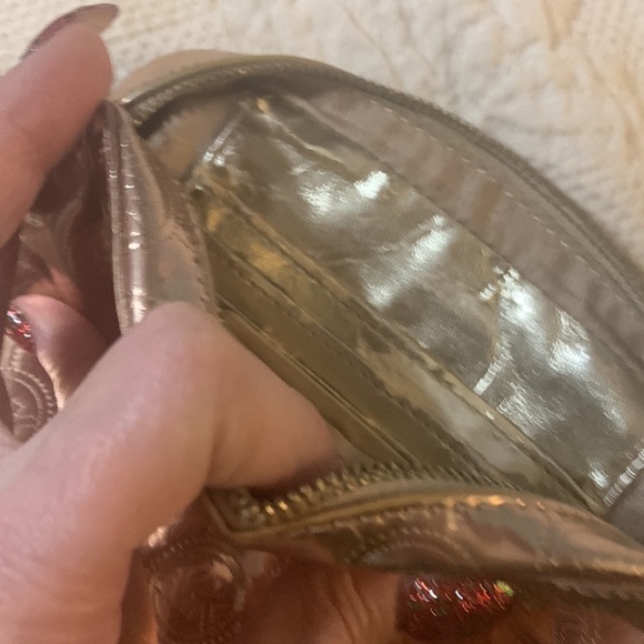 Michael Kors, gold embossed Crossbody - Picture 8 of 8